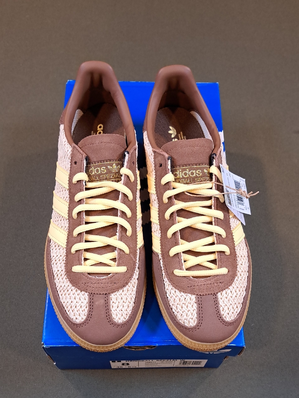 Adidas Handball Spezial - Color: Brown/Orange/Gum - Size: Women 8 - Picture 3 of 11